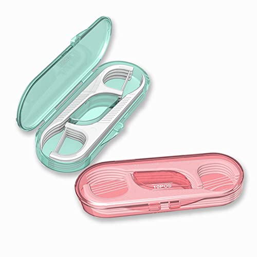 Dental Floss Dispenser Case with 20pcs Travel Floss Picks Toothpicks