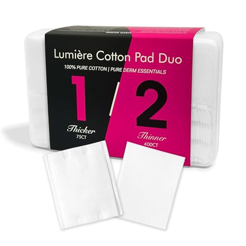 Nuline Medical Dual Effect Cotton Pads 475 Count for Face Cleansing