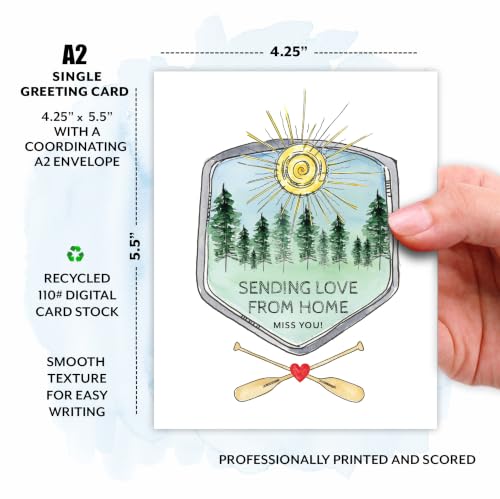 Summer Camp Greeting Card for Kids - Blank Card & Envelope