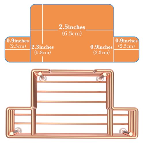 Linkidea Stainless Steel Toothbrush Holder - Wall Mount & Countertop, Rose Gold