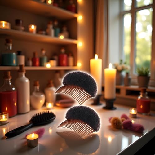 Hair Styling Accessories Set with Foam Bun Maker and Braid Clips