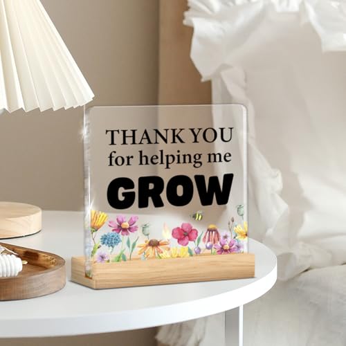 Thank You Gifts for Women - Inspirational Desk Plaque for Teachers & Coworkers