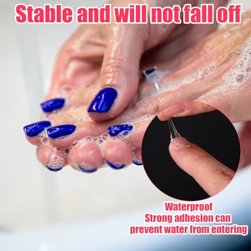 BOXOB 300pcs Double-Sided Clear Nail Adhesive Tabs for Press on Nails