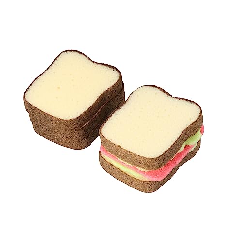Leadigol Toast-Shaped Kitchen Sponges - Scratch-Free Dishwashing & Cleaning, Pack of 3
