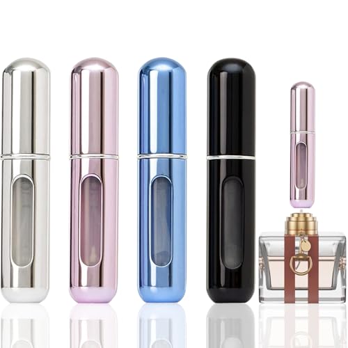 opasyo Refillable Travel Perfume Atomizer Bottle 5ml 4-Pack