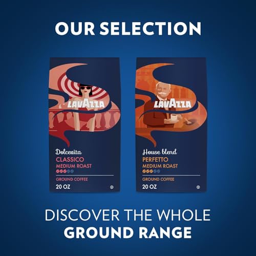 Lavazza Perfetto Ground Coffee, Medium Roast, 100% Arabica, 20oz (Pack of 6)