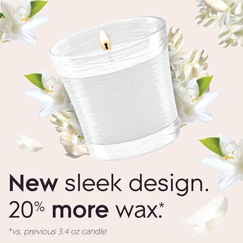 Glade Clean Linen Scented Candle Jar, Essential Oil Infused, 4.08 Oz, 3 Pack