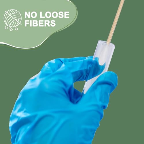 Garrelett Organic Bamboo Cotton Swabs 200 Count - Biodegradable Makeup & Skincare Tips