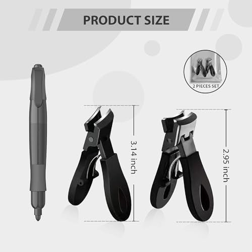 Ingrown Toenail Treatment Kit with Wide Jaw Nail Clippers 2Pcs