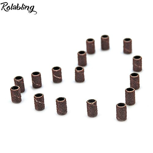 Rolabling 150PCS Nail Sanding Bands Assorted Grits 80 120 180