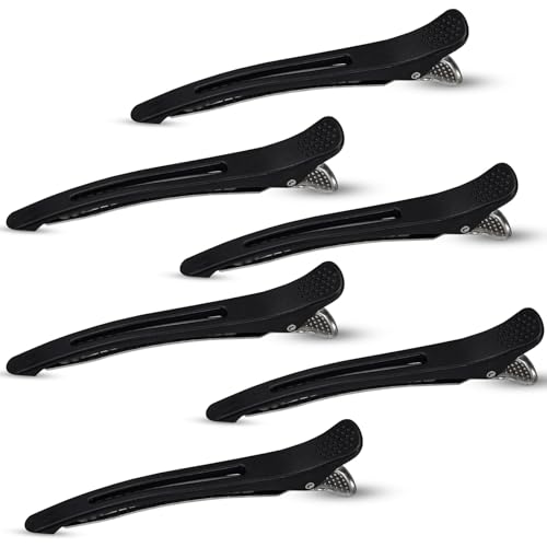 Bagentry No Crease Hair Styling Clips with Silicone Band - 6 Pack