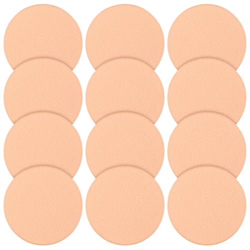 12 Pcs Round Makeup Sponges, Soft Foam Applicator Puffs for Liquid Foundation