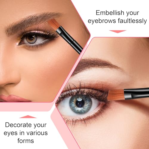 50 Pcs Disposable Angled Eyebrow Brush & Eyeliner Tint Applicator