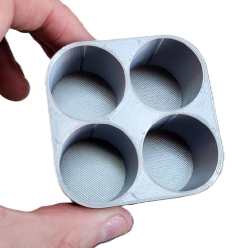 Znet3D Slim Organizer – Silver 4-Bottle Tray Holder for Efficient Storage