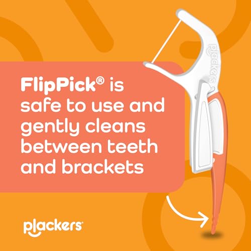 Plackers OrthoPick Dental Floss Picks for Braces, 36 Count