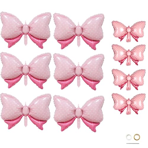 Pink Bow Balloons Set - 10pcs Gender Reveal & Party Decorations