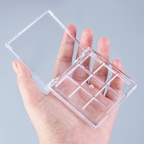 9-Well Clear Plastic Paint Storage Palette Box for Travel