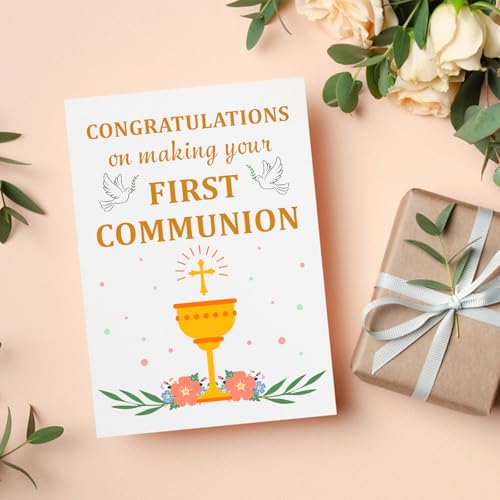 First Communion Card for Boys & Girls - Blessings & Good Wishes
