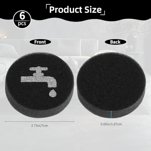 6-Pack Sponge Filters for BLACK+DECKER POWERSERIES+ Vacuums
