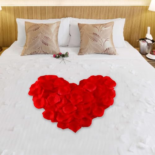 500 PCS Artificial Red Rose Petals for Romantic Wedding and Proposal Decor