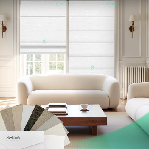 HeyBlinds Blackout Roman Shades Fabric Samples - Smart & Customizable