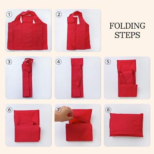 Reusable Grocery Bags - 2 Pack Large Foldable Shopping Totes
