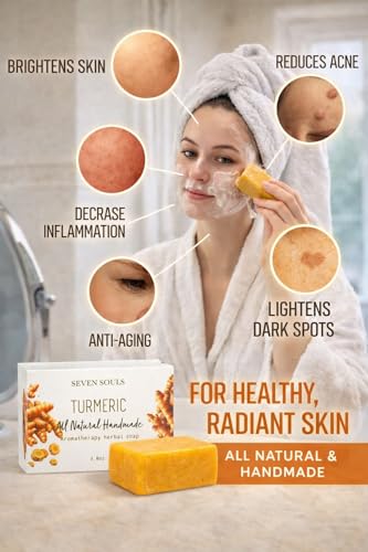 Seven Souls Turmeric Soap Bar – Natural Brightening & Dark Spot Care 4 oz
