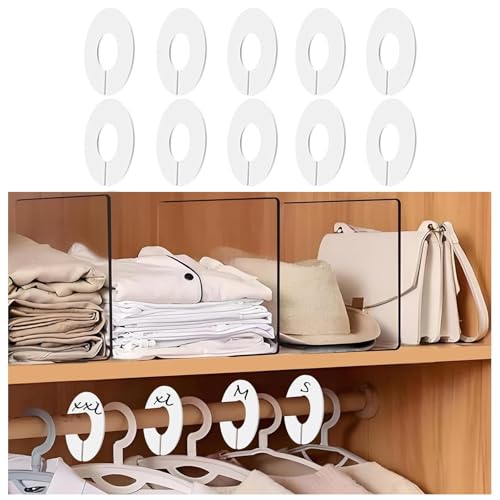 10-Pack Closet Dividers for Hanging Clothes - Mioule Organizational Set