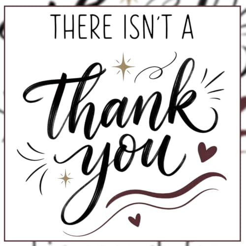 Thank You Card with Envelope & Stickers - 5.3x8 Inch Appreciation Card