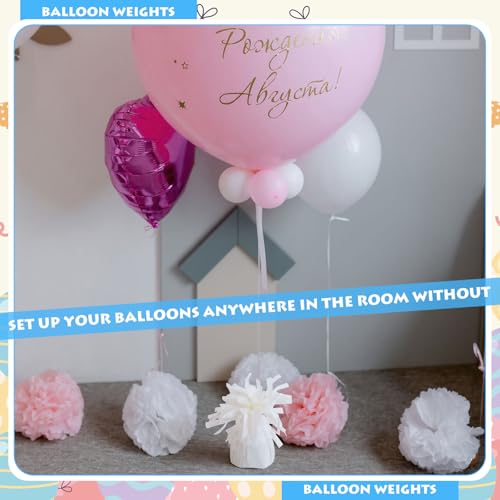 2 Pcs Metallic Balloon Weights Anchor for Helium Balloons Heavy Table Decorations Light Pink
