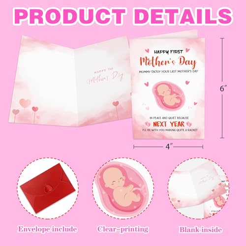 Funny 1st Mother's Day Card for New Moms from Baby - JUESMOS