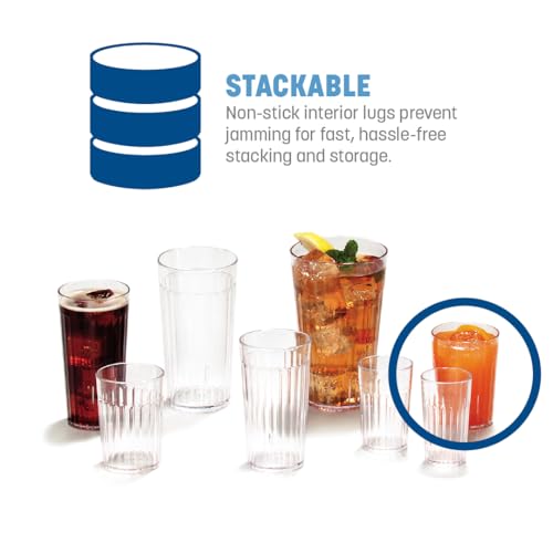 Carlisle Bistro Tumbler - 5.6 oz Clear Plastic for Restaurants
