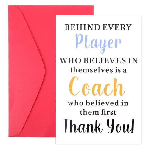 Thank You Coach Card with Envelope - Sports Appreciation Gift
