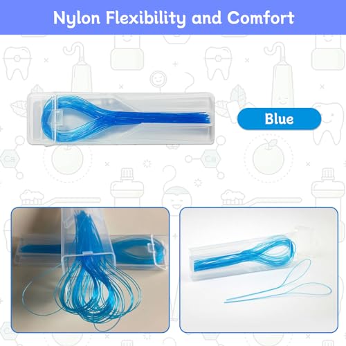 Ceonam 70 Count Dental Floss Threaders for Braces, Bridges and Implants