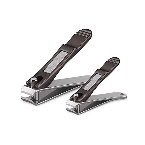 ILLILOTS Professional Nail Clipper Set with Tin Case and Built-in Nail File