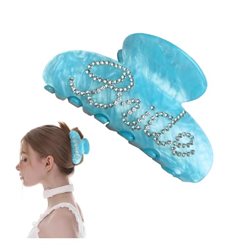 Bride Rhinestone Claw Hair Clip White Acrylic Bridal Hair Accessory