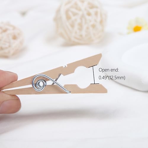 24-Piece Large Wooden Clothespins - 2.85-Inch Heavy Duty Clips for Crafts