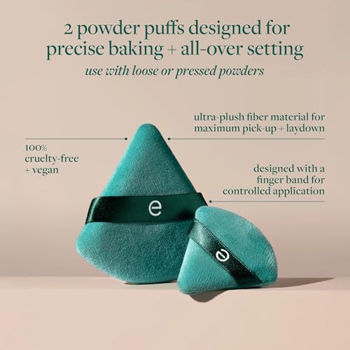 EcoTools Powder Puff Duo - Full-Size & Mini Makeup Setting Puffs