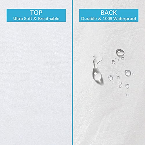 Biloban Waterproof Pillow Protectors 2-Pack, Standard Size with Zipper