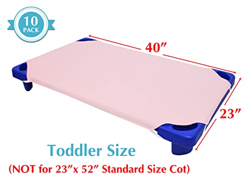 American Baby Company 10-Pack Cotton Percale Toddler Cot Sheets, 23" x 40", Pink