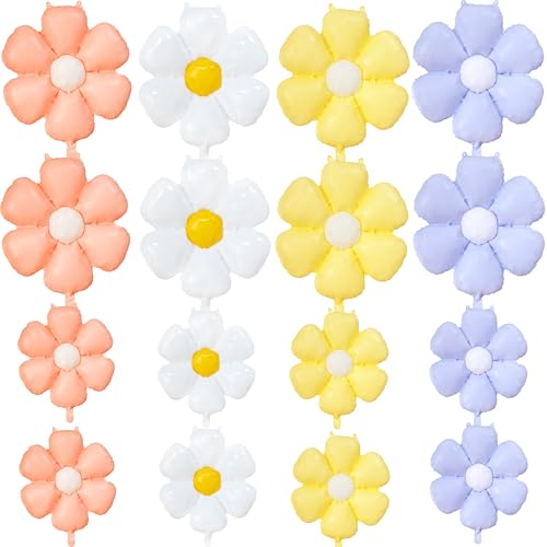 Boho Daisy Balloons Set - 16PCS Flower Balloons for Parties