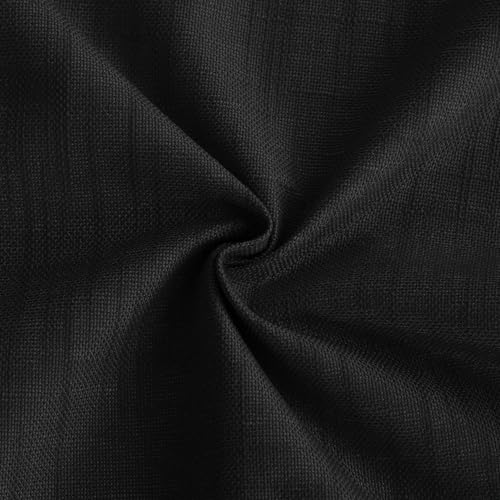 NICETOWN 100% Blackout Door Curtains for Window, Black, 1 Panel