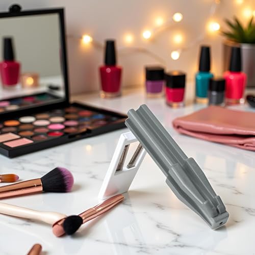 3 in 1 Eyebrow Pencil Sharpener Duckbill Shape Gray Makeup Tool