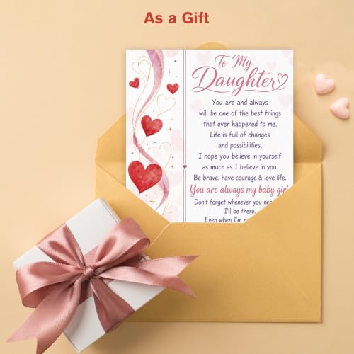 Happy Birthday Card for Daughter - Style C - Sentimental Gift from Mom Dad