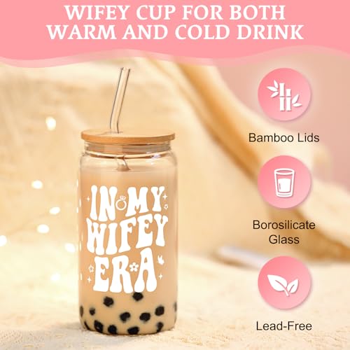 Bride Cup with Bamboo Lid & Straw - Wedding Gift for Brides
