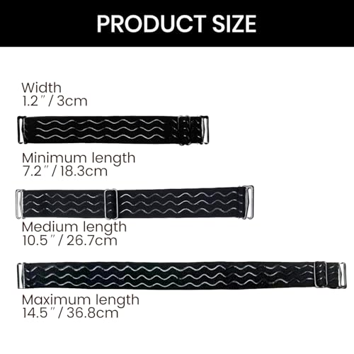 Jozlynn Adjustable Elastic Wig Band with Hooks 3-Pack Black No-Slip Strap