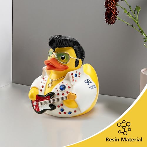Elvis Duck Figurine with Rhinestones - Decorative Collectible