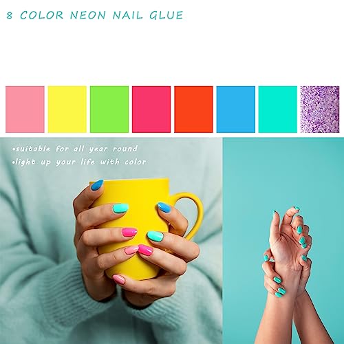 Nitakou Neon Gel Nail Polish Set 8 Colors Soak Off Kit