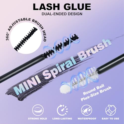 Uiheex Lash Cluster Glue - 2-in-1 Waterproof Bond and Seal for DIY Eyelash Extensions, 10ml