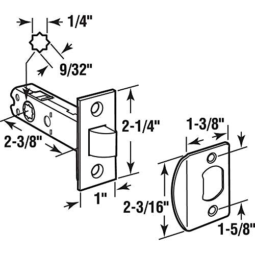 Prime-Line Classic Bronze Passage Door Latch for Interior Use
